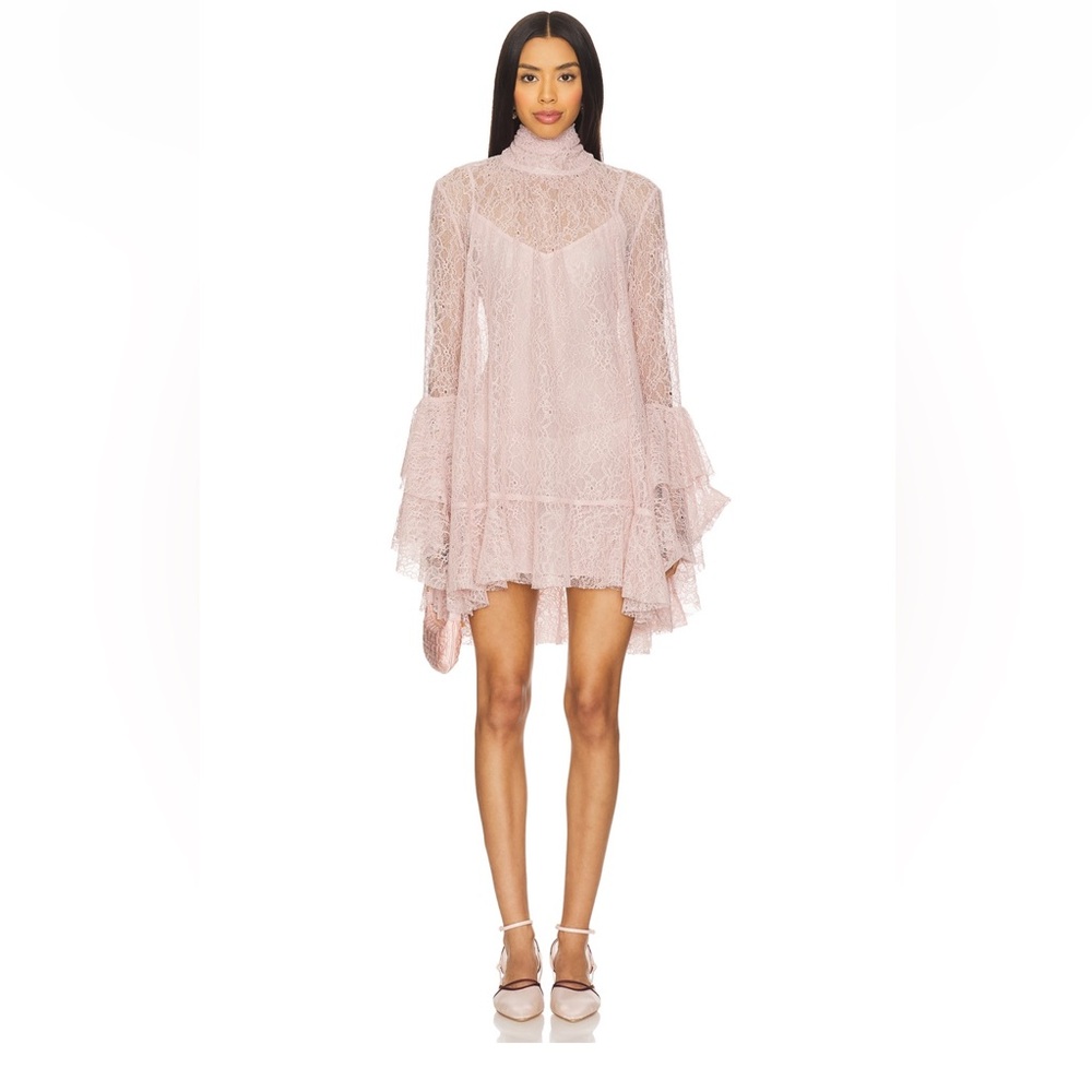 Camila Coelho Norma Mini Dress Dusty Pink